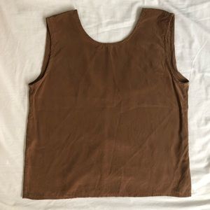 Elizabeth Suzann Marlena Tank in Silk Crepe - Moss